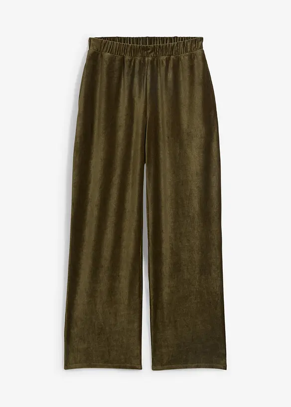 Pantaloni di velluto con cinta elastica, bonprix