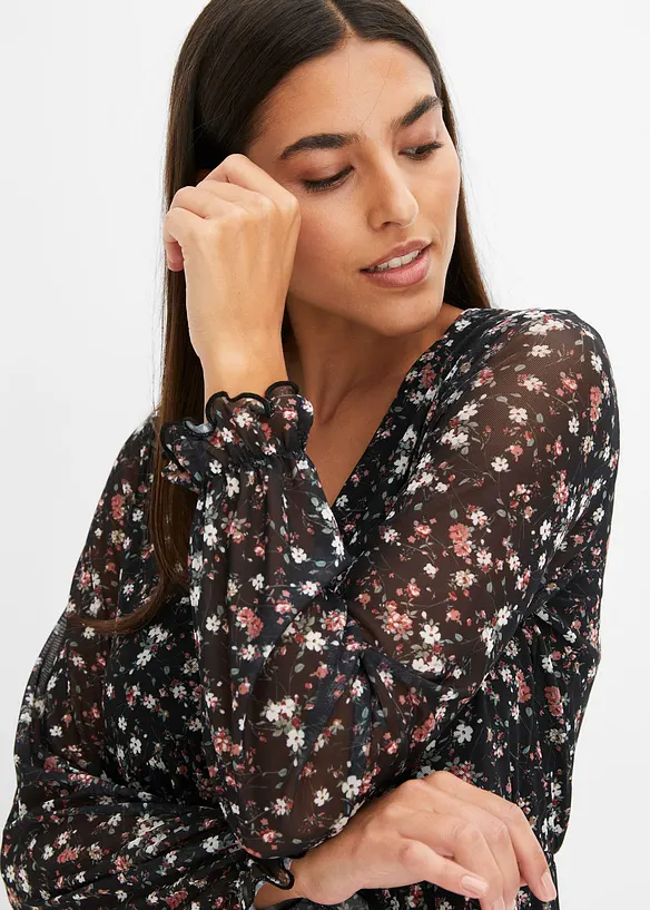 Abito di jersey in mesh, bonprix