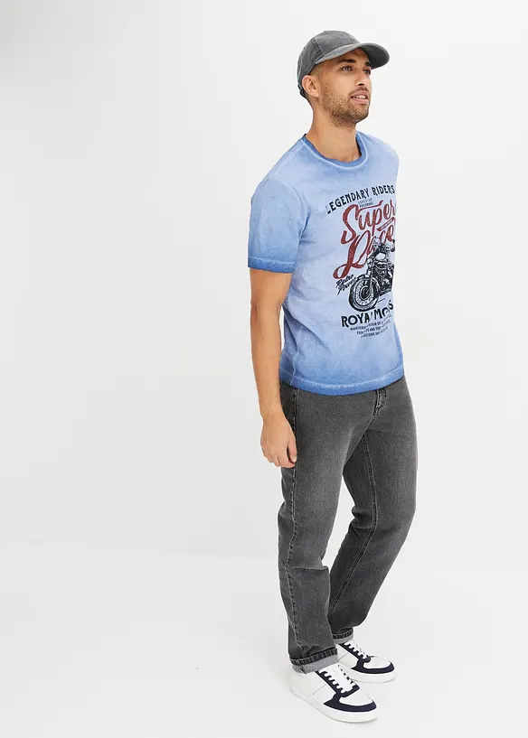 T-shirt in cotone biologico con effetto lavato, bonprix
