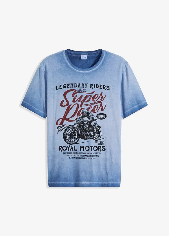T-shirt in cotone biologico con effetto lavato, bonprix