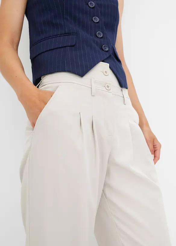 Pantaloni svasati, a vita alta, bonprix