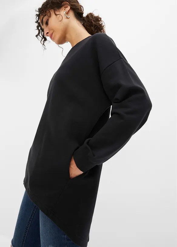 Felpa oversize in puro cotone, bonprix