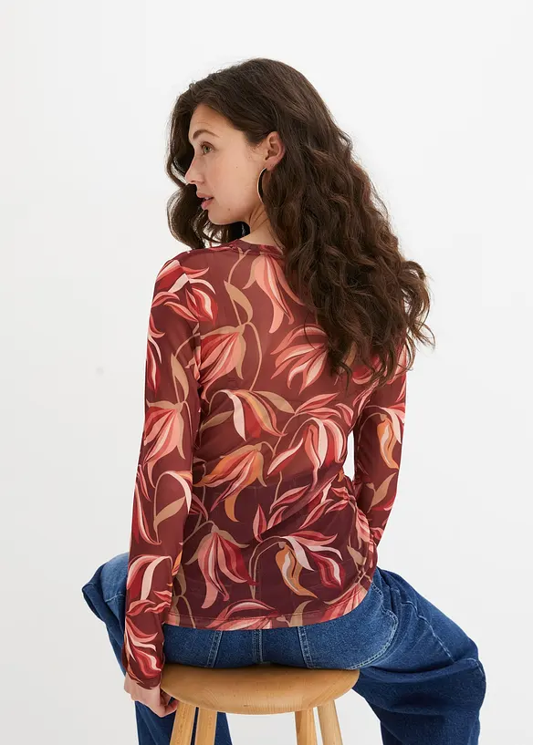 Maglia a maniche lunghe in mesh, bonprix
