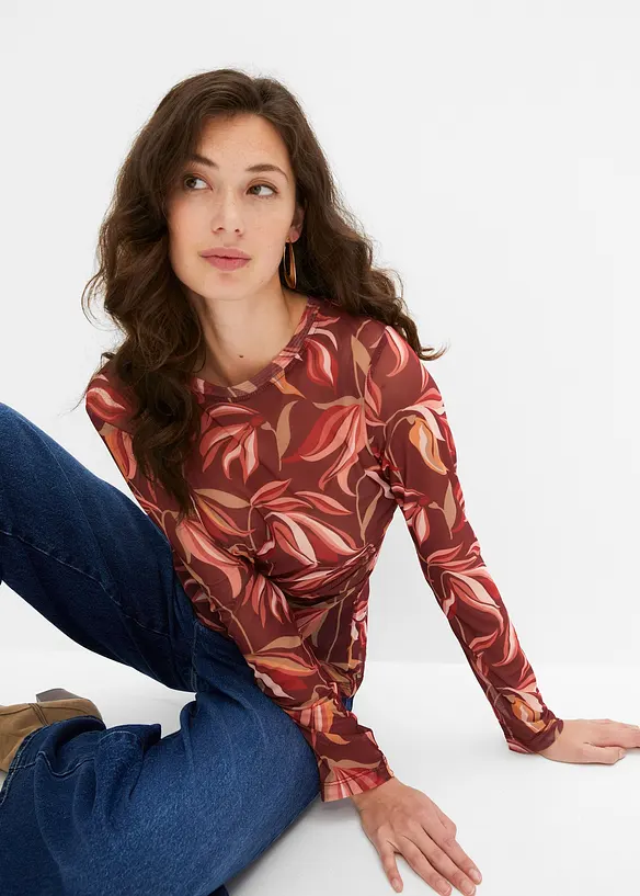 Maglia a maniche lunghe in mesh, bonprix