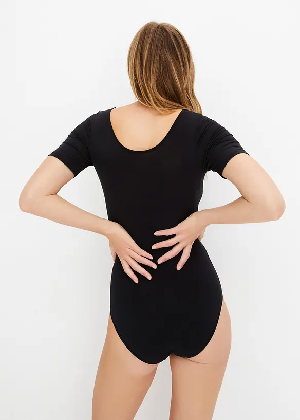 Body a mezze maniche in modal con pizzo, bonprix
