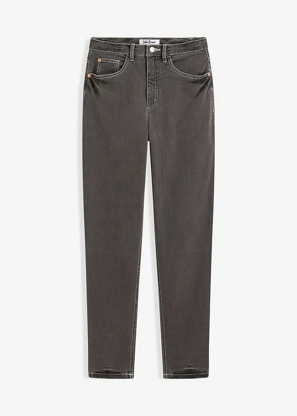 Mom jeans elasticizzati, vita alta, bonprix