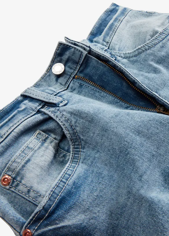Mom jeans elasticizzati, vita alta, bonprix