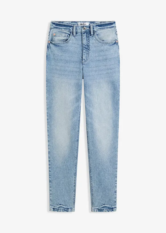 Mom jeans elasticizzati, vita alta, bonprix