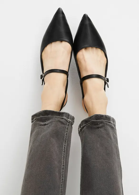 Mom jeans elasticizzati, vita alta, bonprix