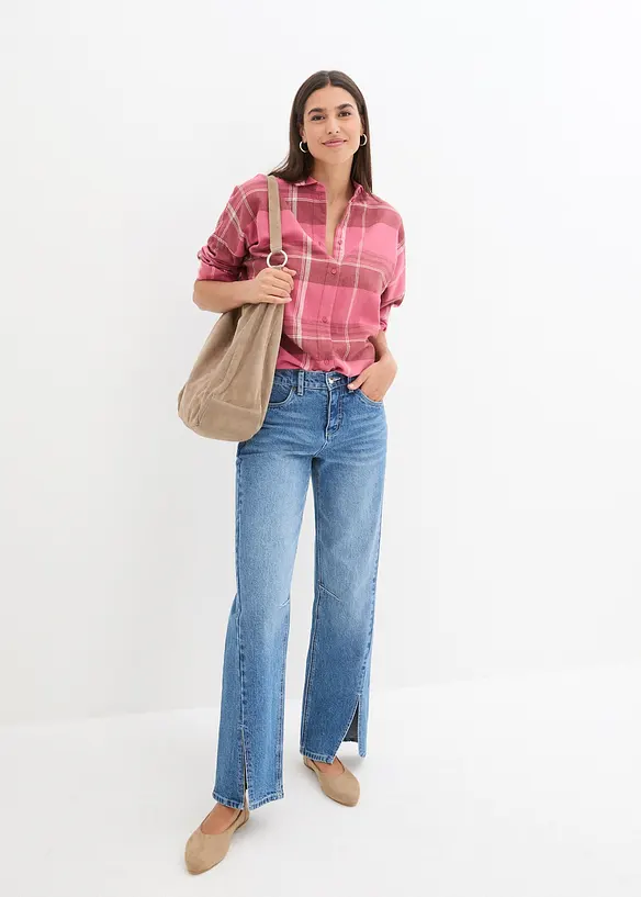 Camicia in flanella di puro cotone, bonprix
