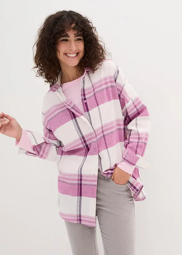 Camicia in flanella di puro cotone, bonprix