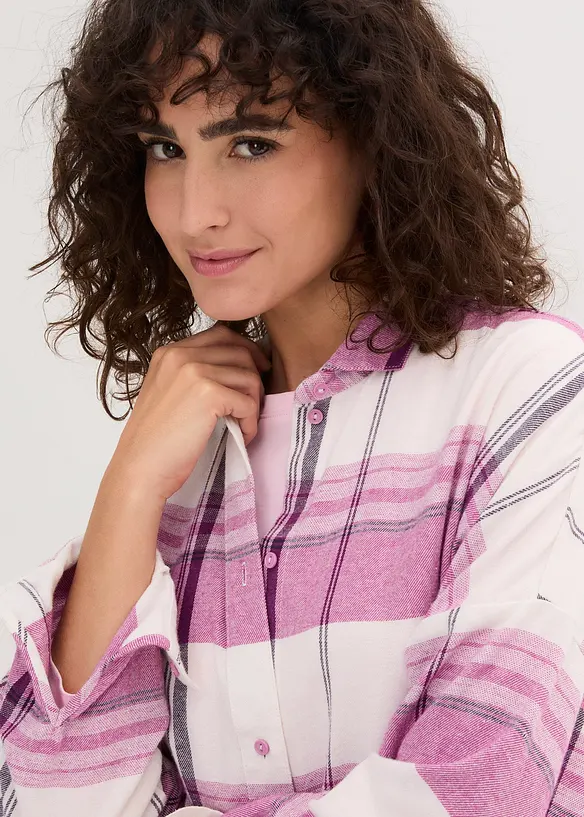 Camicia in flanella di puro cotone, bonprix