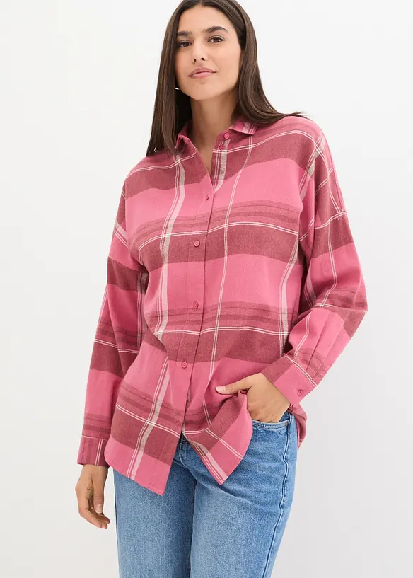 Camicia in flanella di puro cotone, bonprix