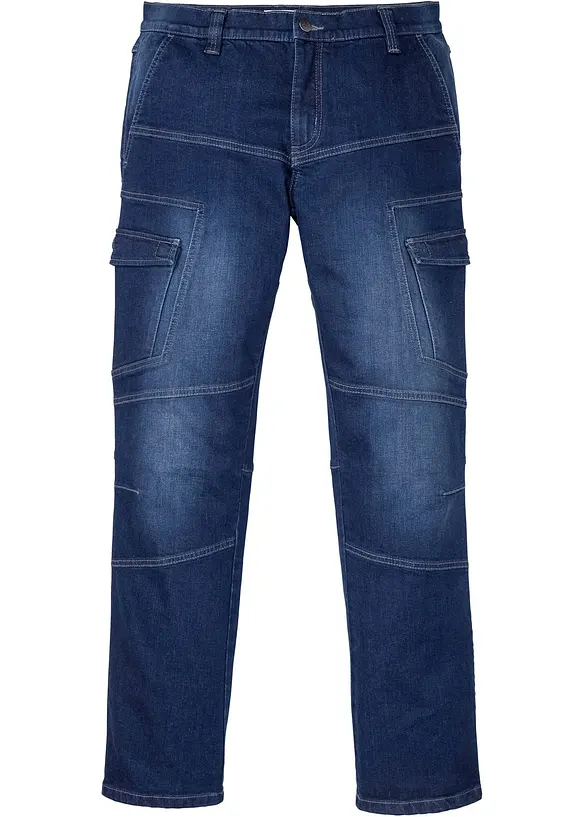 Jeans cargo elasticizzati regular fit, straight, bonprix