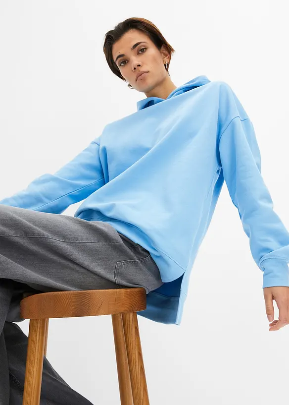 Felpa con cappuccio in puro cotone, bonprix