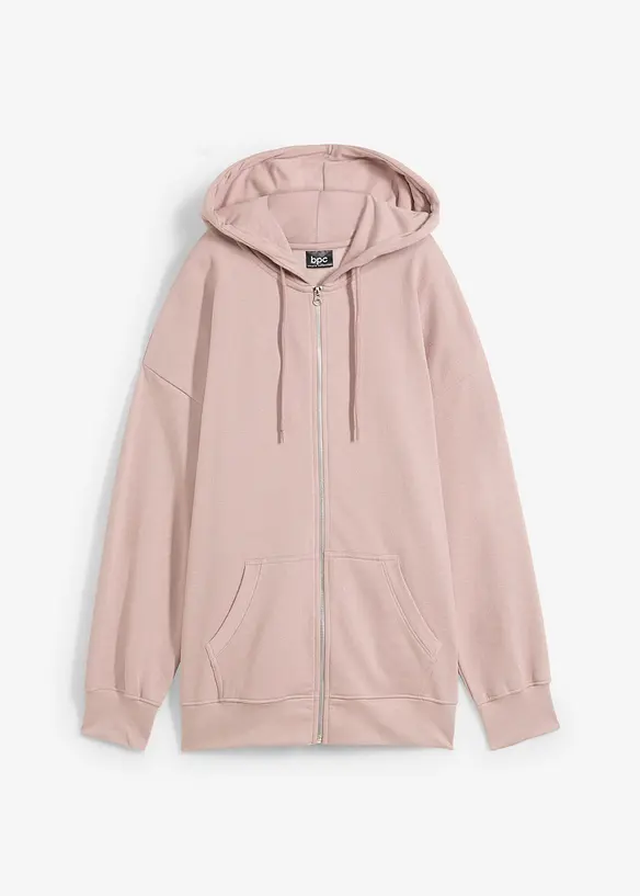 Felpa con zip e cappuccio, bonprix
