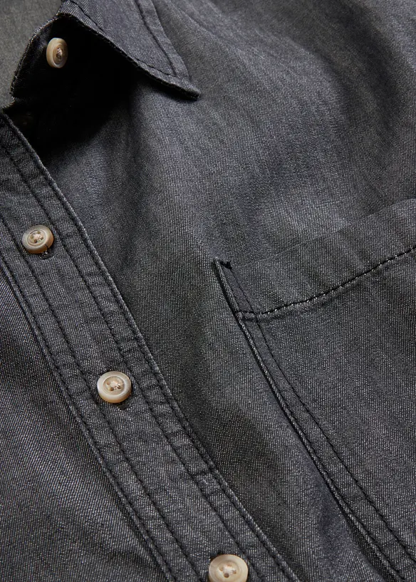 Camicia in jeans oversize in cotone biologico, bonprix