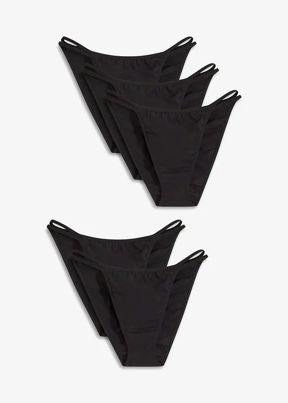 Tanga mini slip con cotone biologico (pacco da 5), bonprix