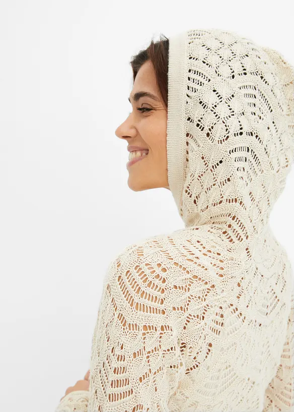 Maglione leggero con cappuccio, bonprix