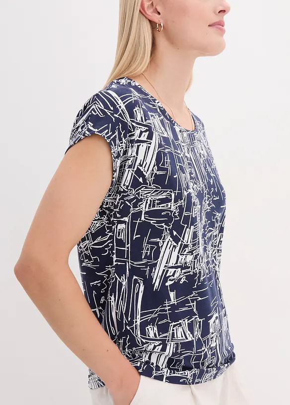 Maglia con stampa stile schizzo, bonprix