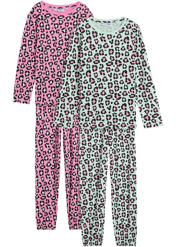 Pigiama con cotone biologico (pacco da 2), bonprix