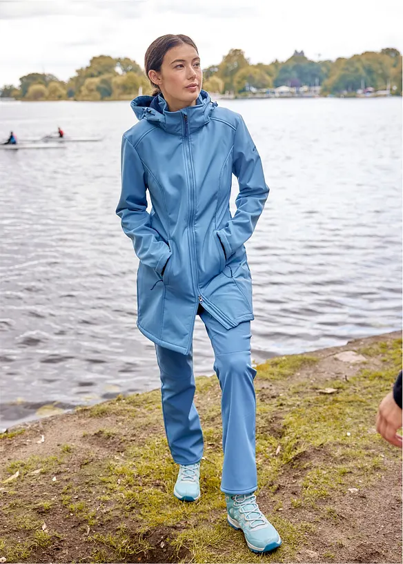 Softshell tecnico lungo con pile teddy, bonprix