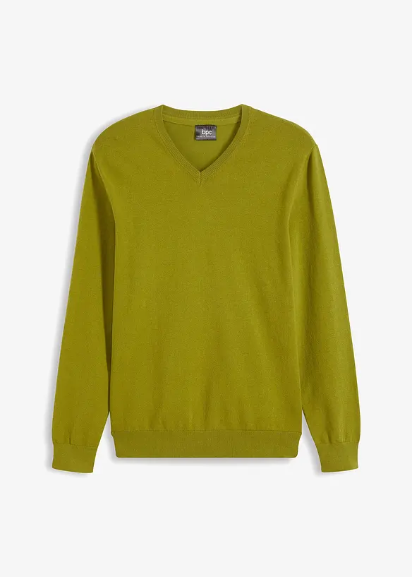 Maglione in  filato fine di misto cotone morbido, bonprix