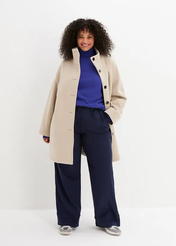 Maglione a collo alto in filato fine, bonprix