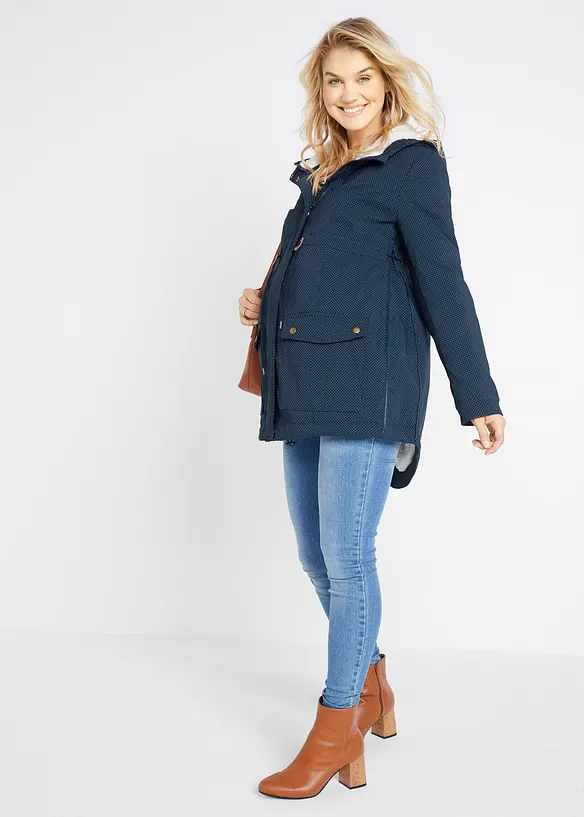 Cappotto prémaman imbottito 3 in 1 di media pesantezza con inserto babywearing, bonprix