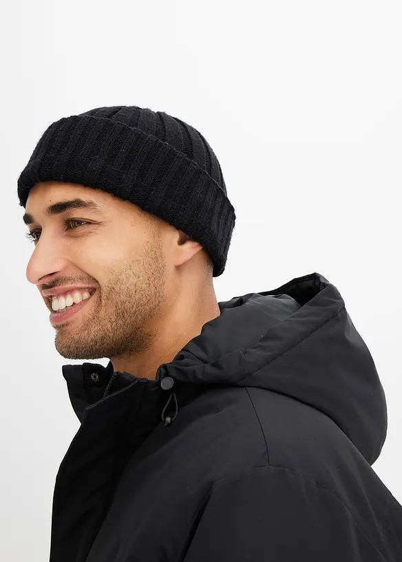 Giacca invernale con cappuccio e poliestere riciclato, bonprix
