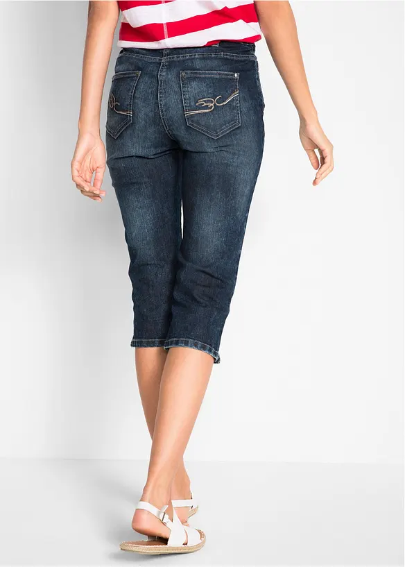 Jeans elasticizzati straight, a vita media, bonprix