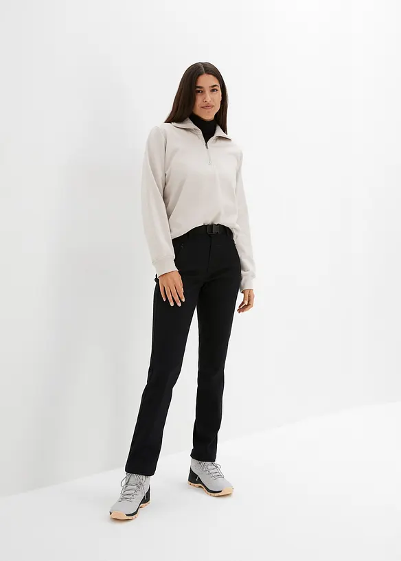 Pantaloni funzionali idrorepellenti in twill elasticizzato con cintura, bonprix