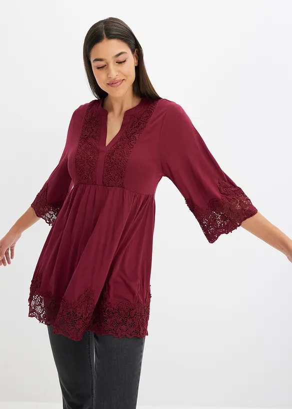 Maglia lunga in viscosa, bonprix