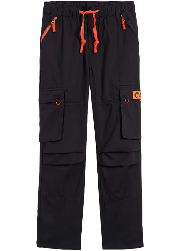 Pantaloni con elastico in vita e tasche cargo, regular fit, bonprix