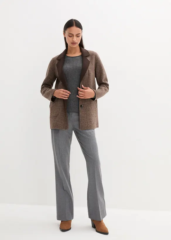 Blazer double face in misto lana con motivo Principe di Galles., bonprix