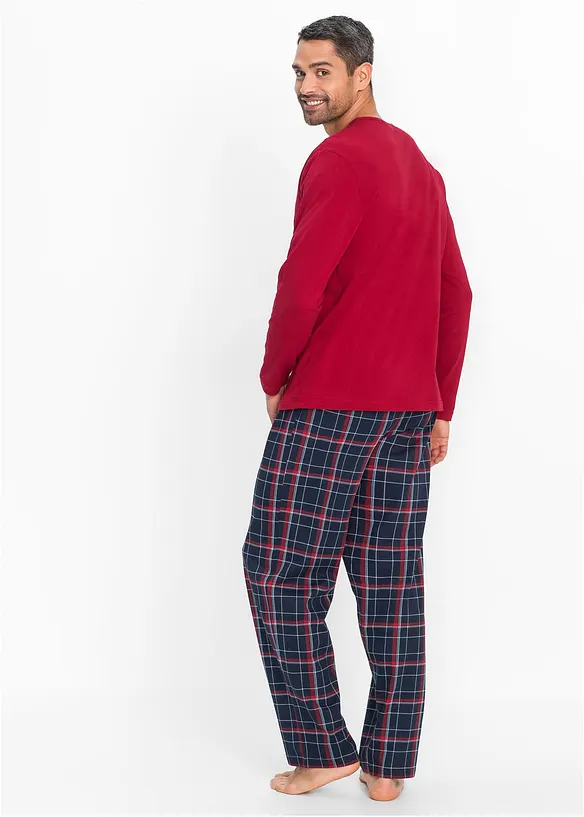 Pigiama in puro cotone biologico con maniche lunghe, bonprix