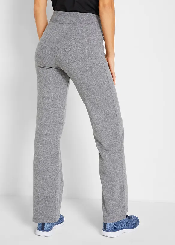 Pantaloni sportivi in cotone, bootcut (pacco da 2), bonprix