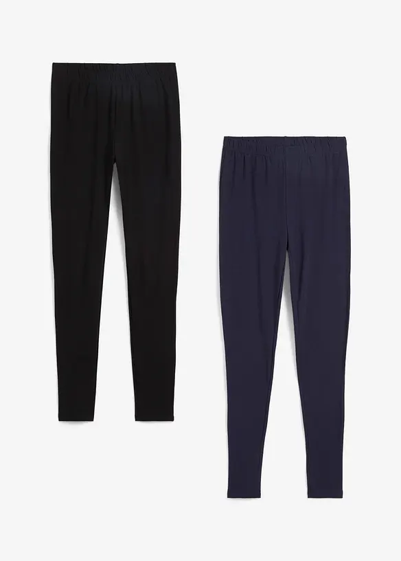 Leggings con puro cotone biologico (pacco da 2), bonprix