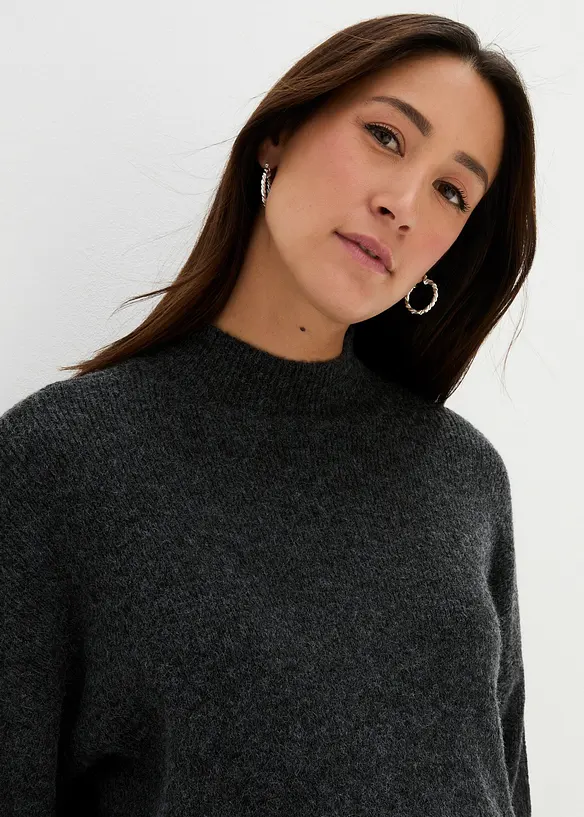 Maglione prémaman morbidissimo con spacco lungo al fianco, bonprix