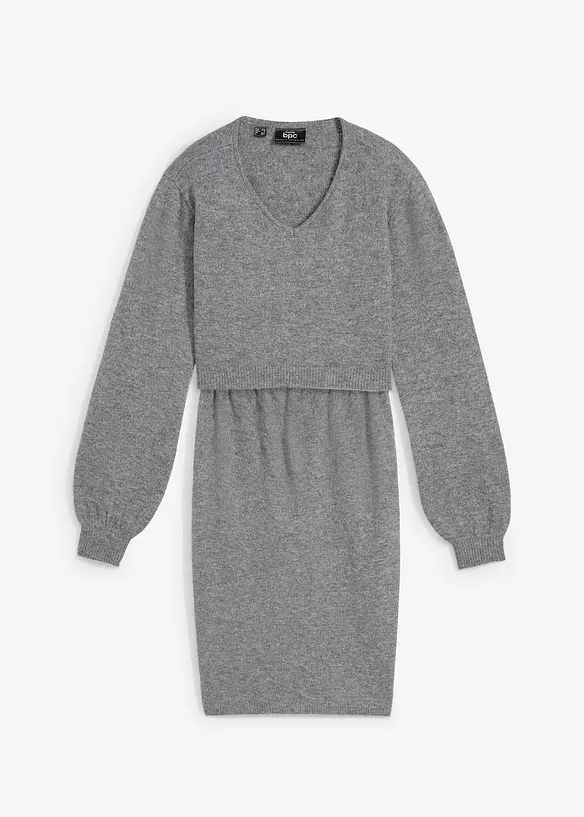 Completo prémaman in maglia (maglione e gonna), bonprix