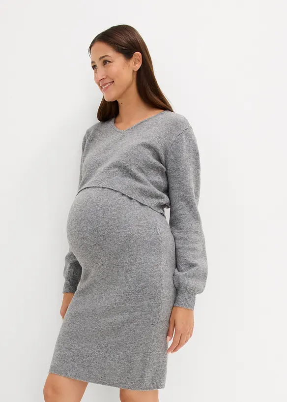 Completo prémaman in maglia (maglione e gonna), bonprix