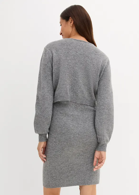 Completo prémaman in maglia (maglione e gonna), bonprix