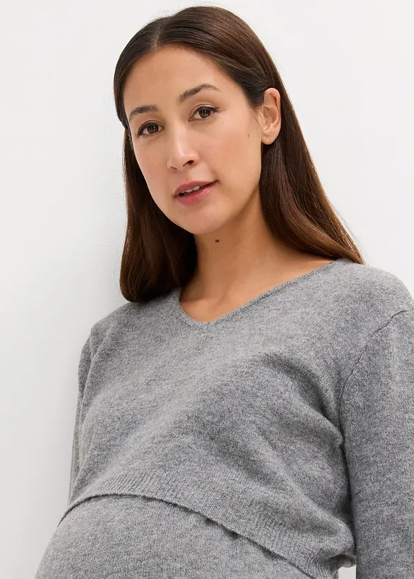 Completo prémaman in maglia (maglione e gonna), bonprix