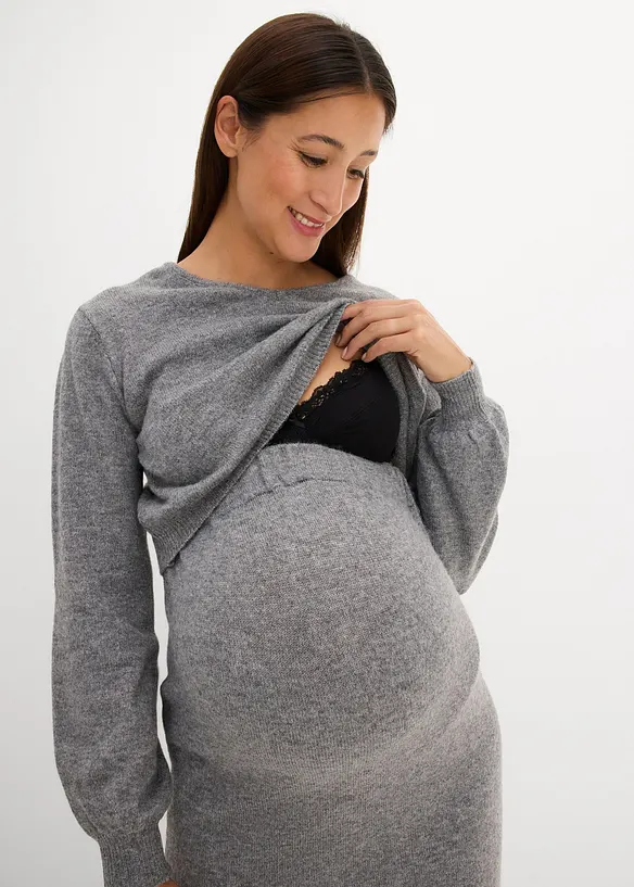 Completo prémaman in maglia (maglione e gonna), bonprix