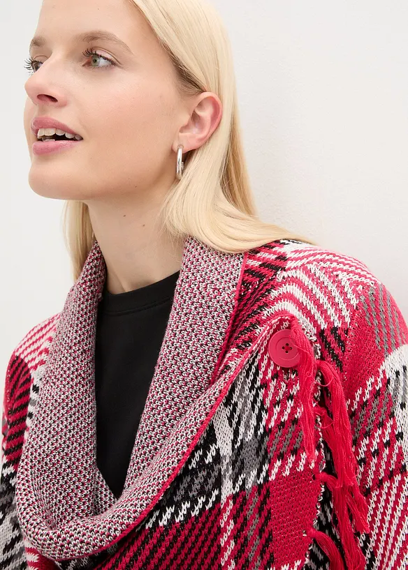Cardigan di maglia lungo con frange, bonprix