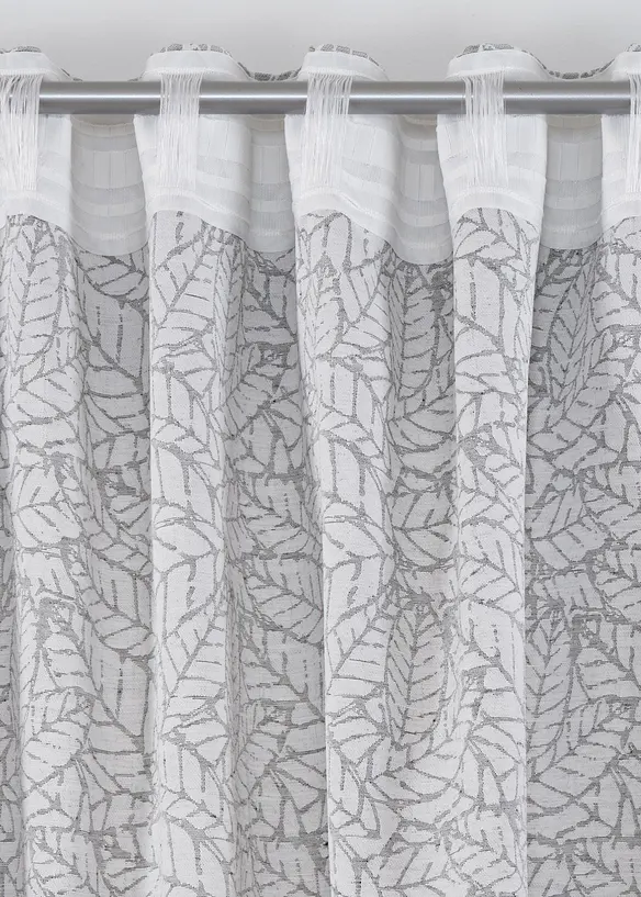 Tenda jacquard con foglie (pacco da 1), bonprix