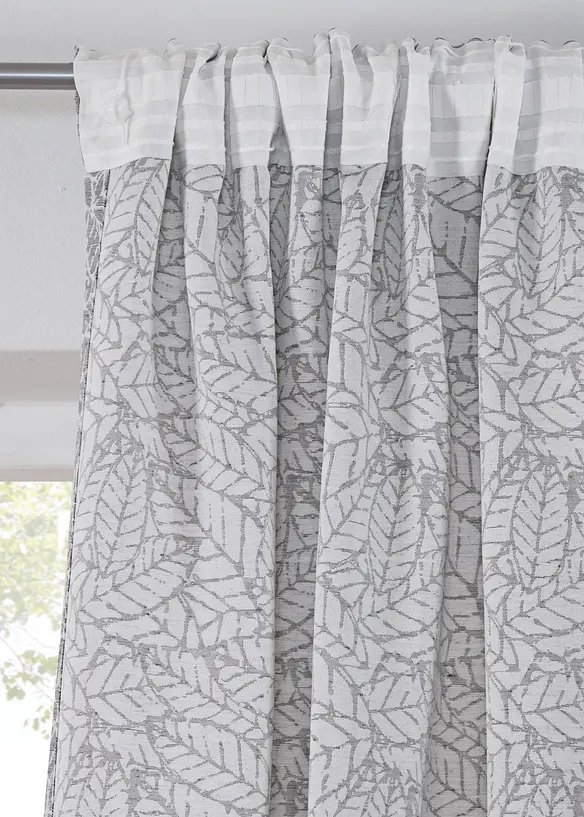 Tenda jacquard con foglie (pacco da 1), bonprix
