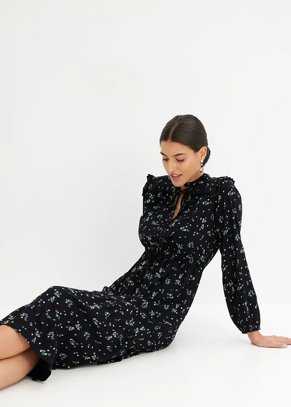 Abito midi in pura viscosa, bonprix
