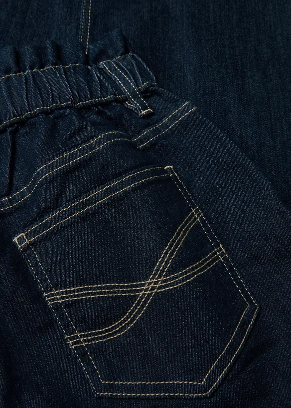 Jeans paperbag elasticizzati a vita alta, wide leg, bonprix