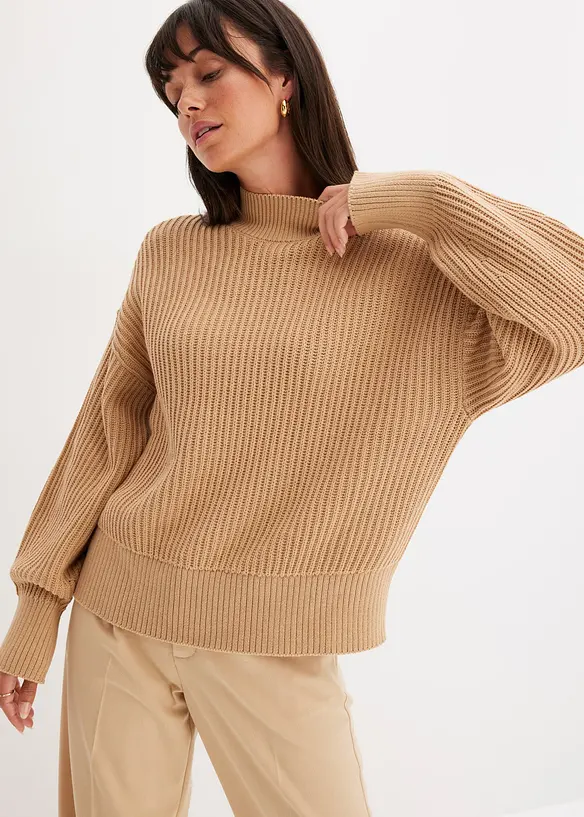 Maglione oversize in puro cotone, bonprix